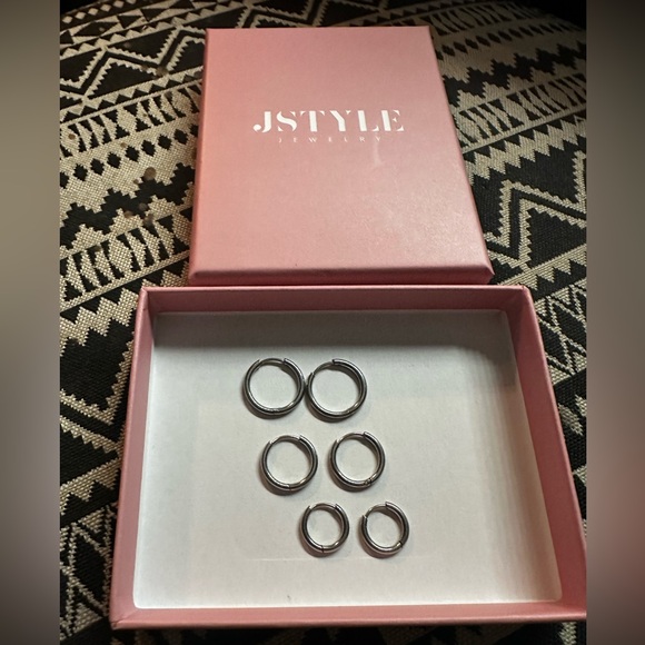 The Unbranded Brand Jewelry - Jstyle Silver Hoop Earrings Set
